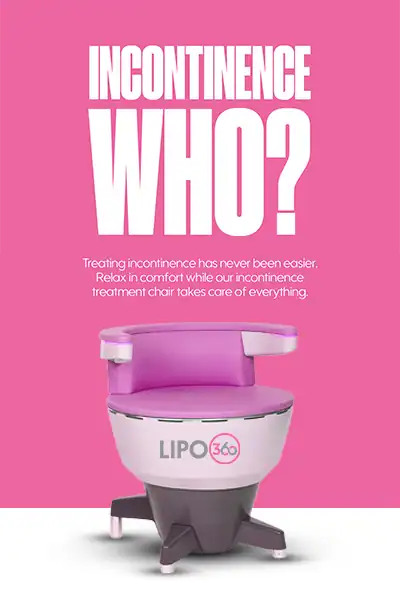 LIPO360 EMS Chair Can Help with Urinary Incontinence 2 Image of a urinary incontinence treatment seat Crewe